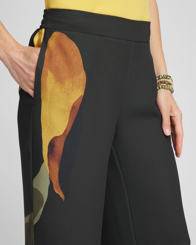 Soft Pull-On Print Wide Leg Pants - image 4